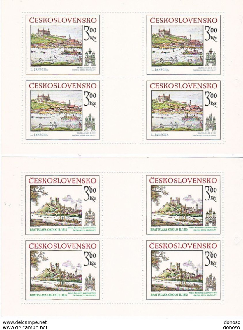 TCHECOSLOVAQUIE 1979 BRATISLAVA 2 FEUILLES Yvert 2365-2366, Michel 2539-2540 KB NEUF** MNH Cote 25 Euros - Unused Stamps