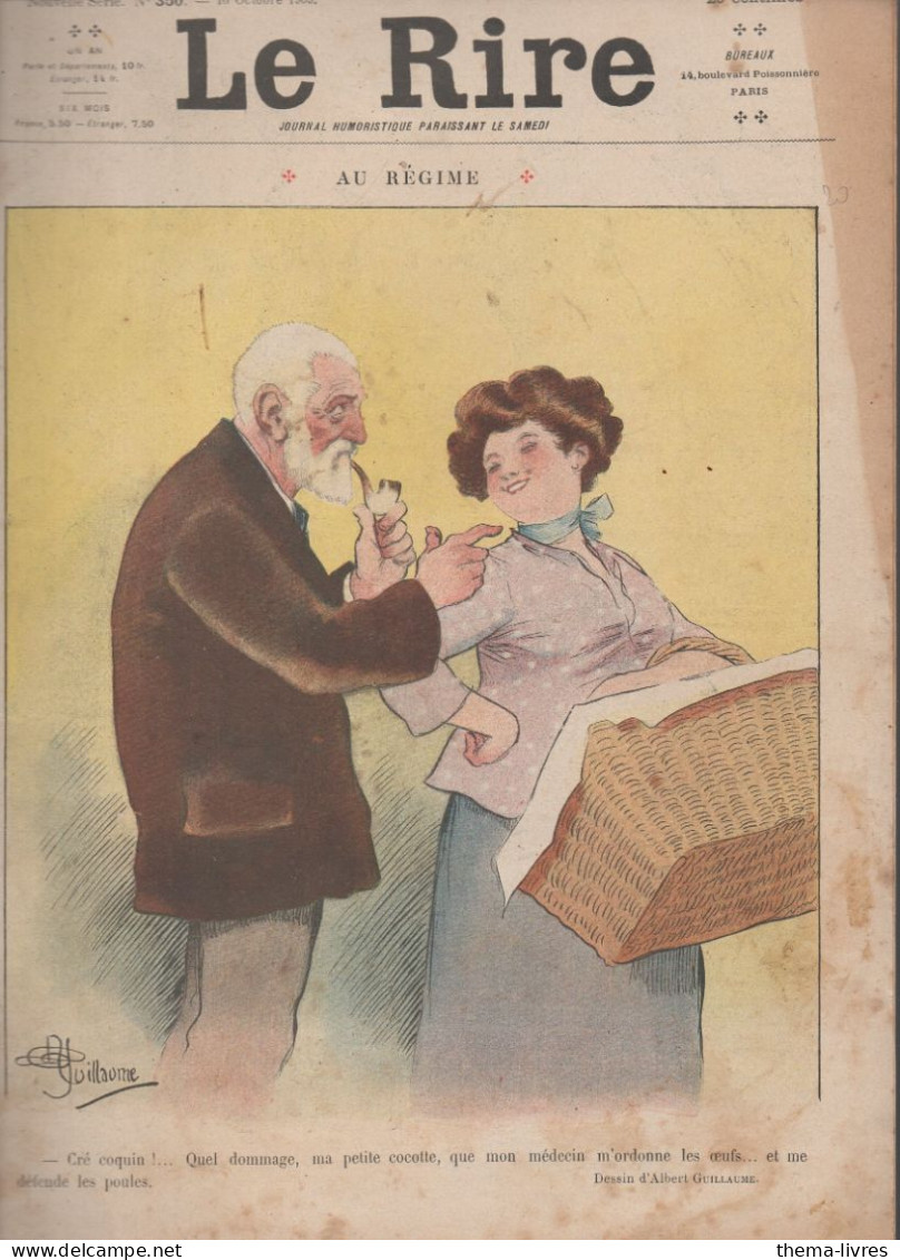 Revue LE RIRE    N°350 Du 16 Octobre 1909  Couverture GUILLAUME   (CAT4087B) - Humor