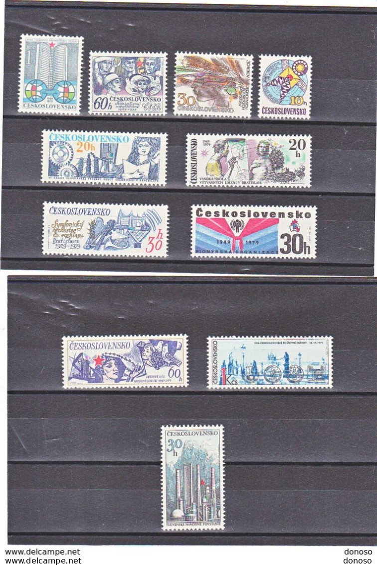 TCHECOSLOVAQUIE 1979  Yvert 2314-2316 + 2322-2327 + 2344 + 2367 NEUF** MNH - Unused Stamps
