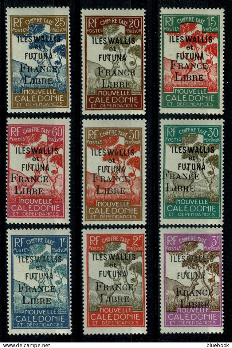 Ref 1649 - 1943 Wallis & Futuna Postage Due MNH Stamps (D127-138 Minus 2p) - Ungebraucht