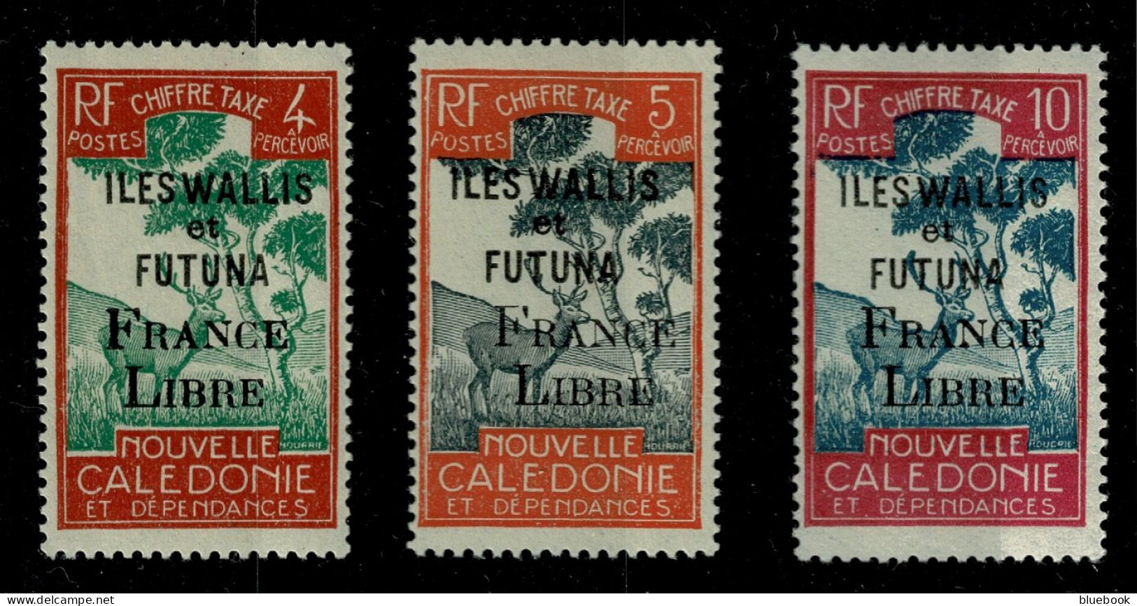 Ref 1649 - 1943 Wallis & Futuna Postage Due MNH Stamps (D127-138 Minus 2p) - Neufs