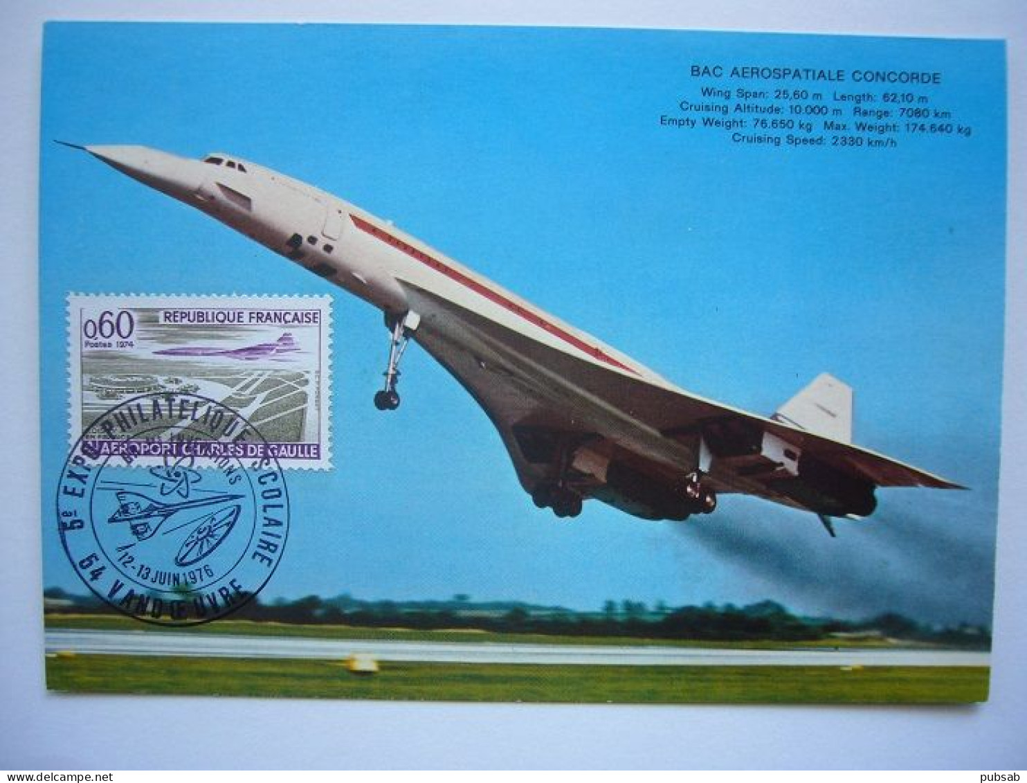 Avion / Airplane / AIR FRANCE / Concorde 001 Registered As F-WTSS / Carte Maximum - 1946-....: Modern Era