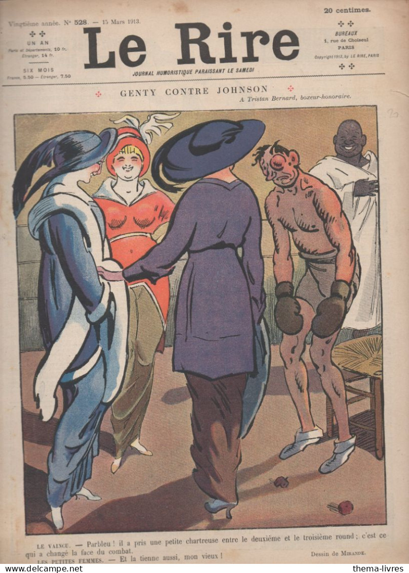 Revue LE RIRE    N°528 Du 15 Mars 1913   Couverture MIRANDE  (boxe)  (CAT4087F) - Humor