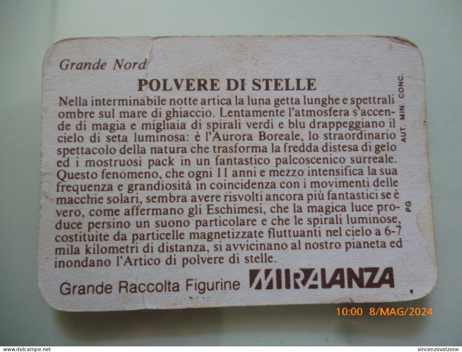 Figurina "MIRALANZA OLANDESINA 5 PUNTI POLVERE DI STELLE Serie Grande Nord" - Advertising