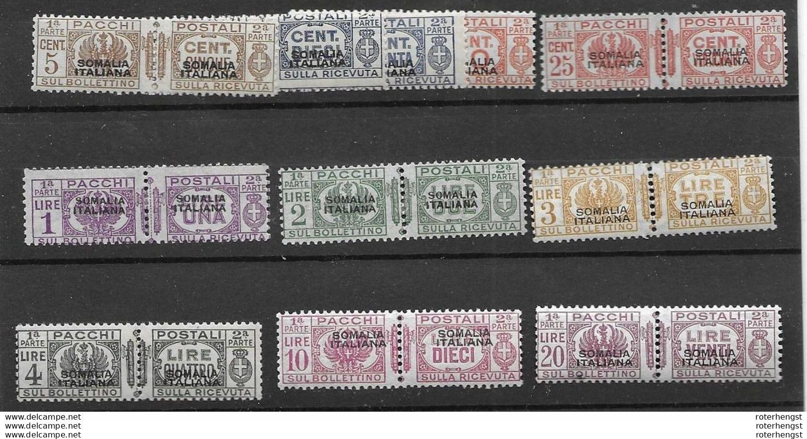 RR Somalia Italiana Mnh** 2090 + Euros 1928 (11 Pairs) - Somalia