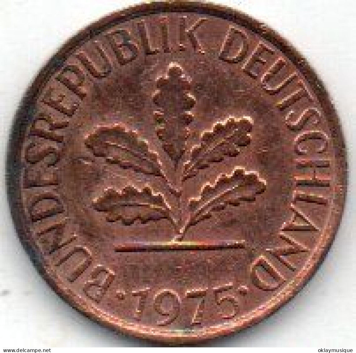 1 Pfennig 1975F (photo De Pile Unique Pour Toute Les Pièces) - 1 Pfennig