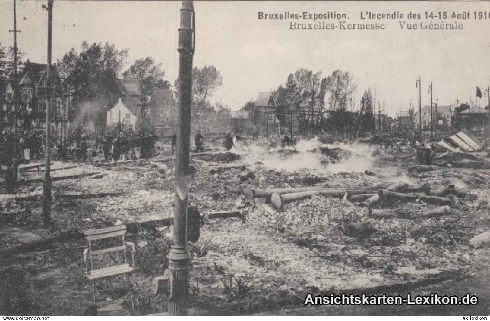 Brüssel Bruxelles Kermesse L'Incendie Des 14-15 Aout 1910 1910  - Autres & Non Classés