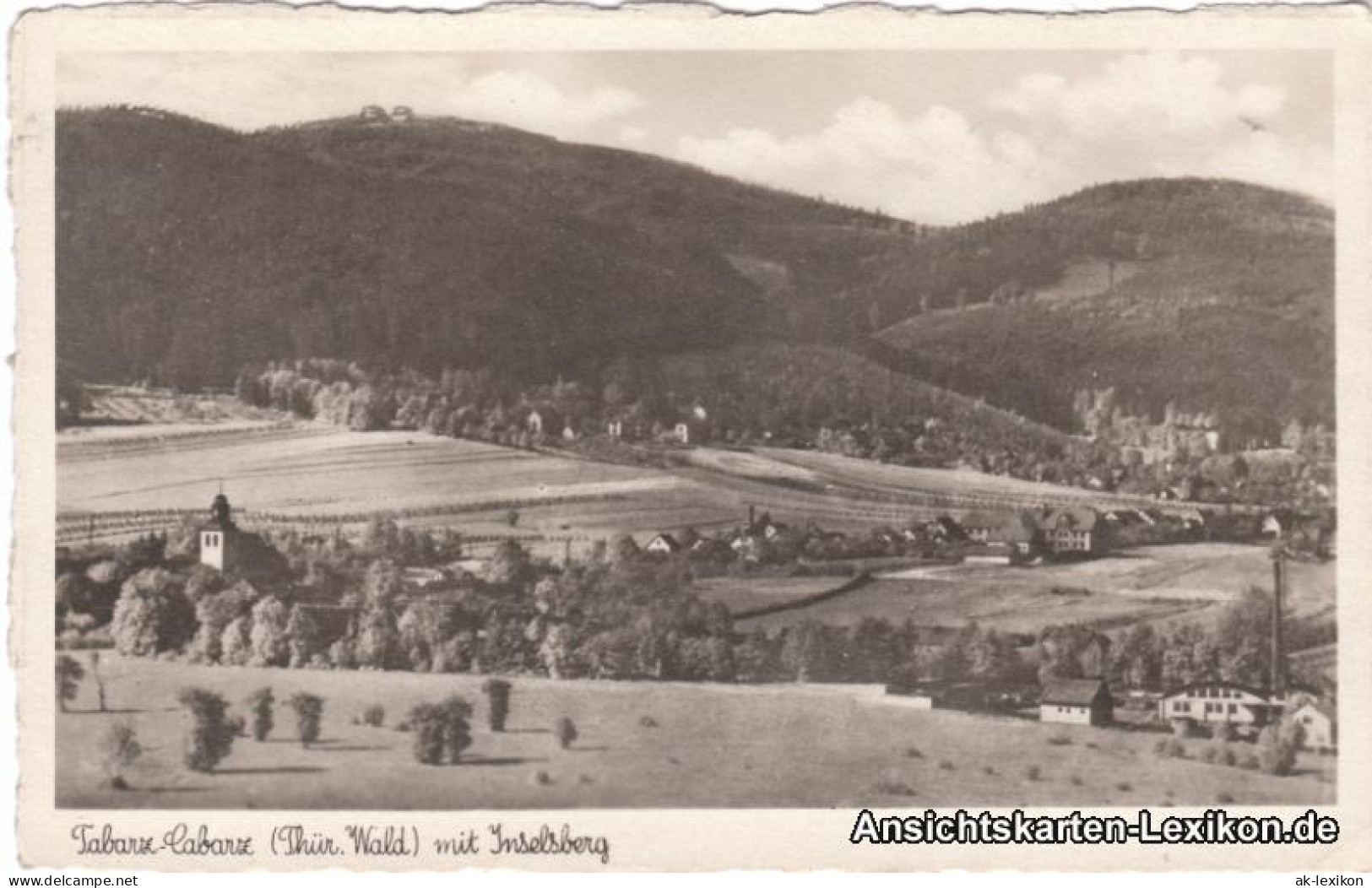 Ansichtskarte Tabarz/Thüringer Wald Totale Mit Inselberg 1953  - Tabarz