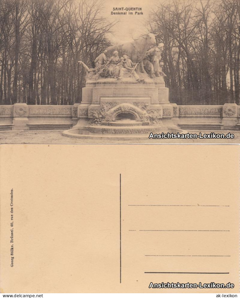 CPA Saint-Quentin Saint-Quentin Denkmal Im Park 1918  - Saint Quentin