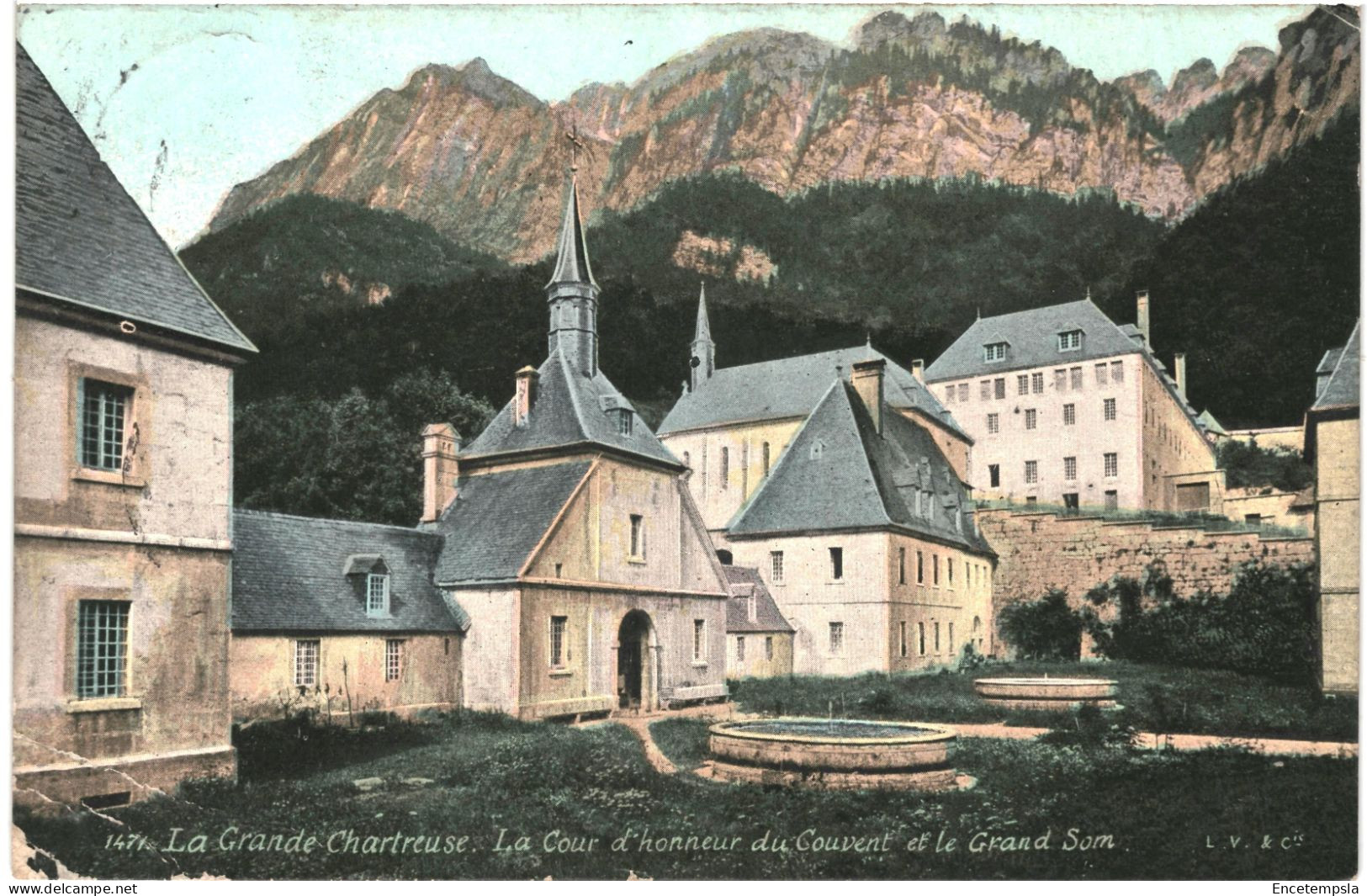 CPA Carte Postale France Saint-Pierre-de-Chartreuse La Grande Chartreuse  Cour D'honneur Du Couvent 1909 VM80515 - Grenoble