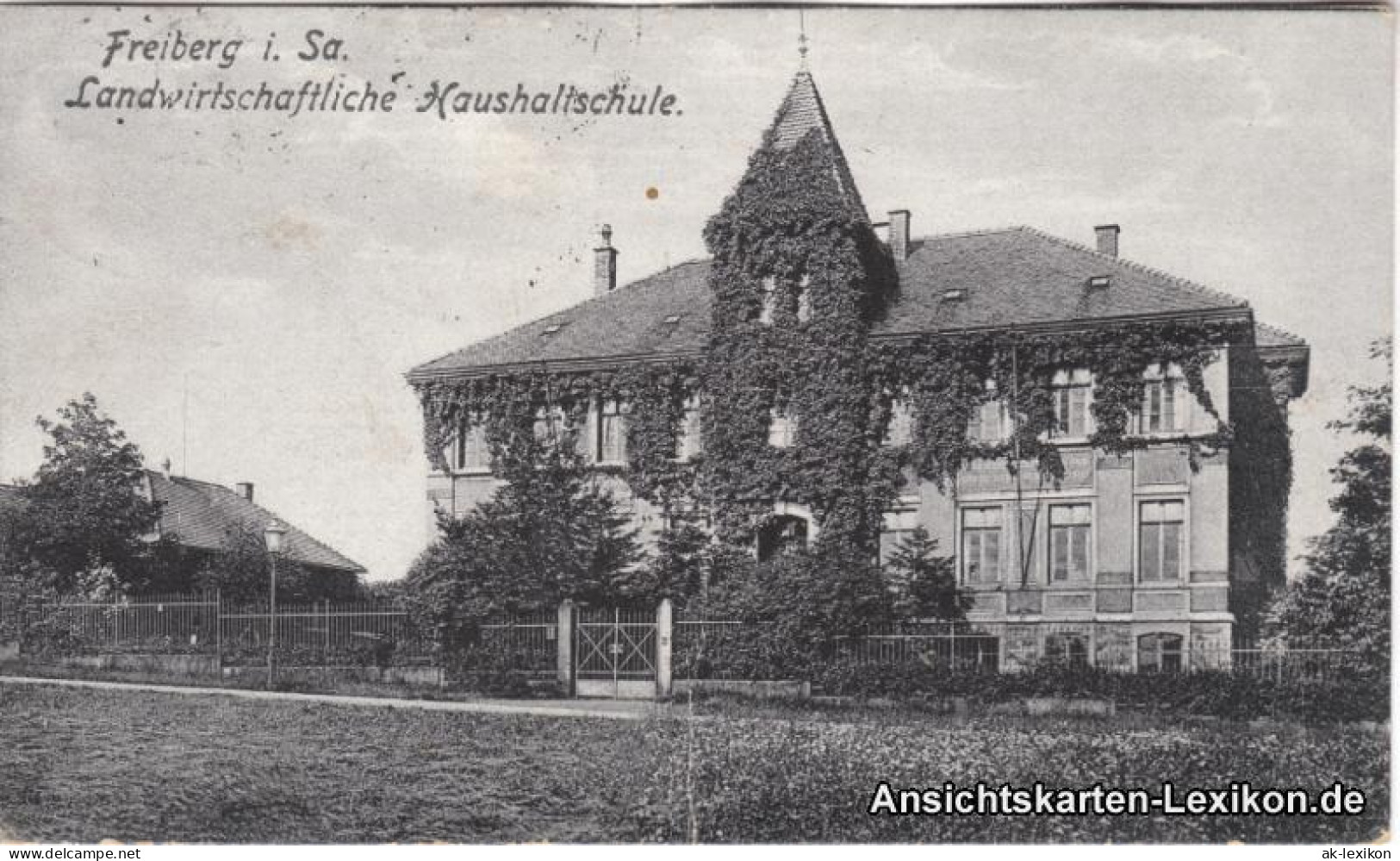 Ansichtskarte Freiberg (Sachsen) Landwirtschaftliche Haushaltschule 1920  - Freiberg (Sachsen)