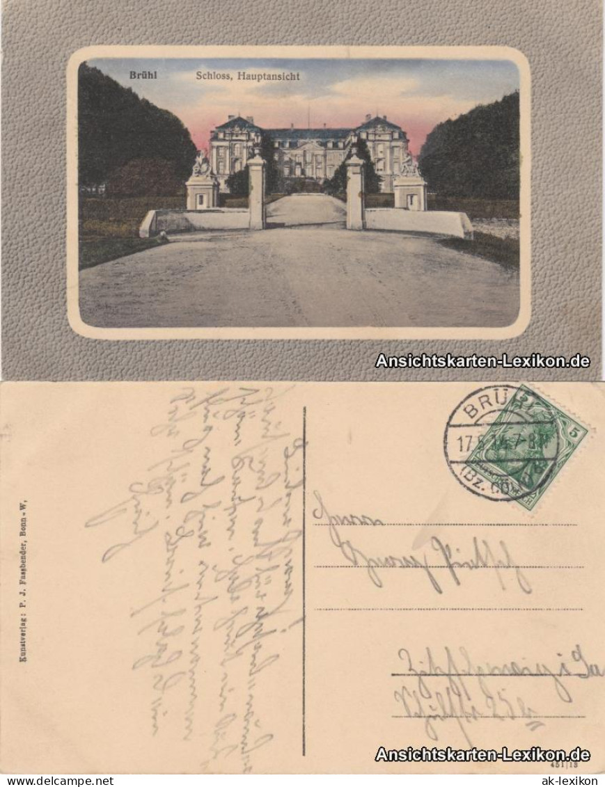 Ansichtskarte Brühl Schloß Mit Eingang 1914  - Brühl