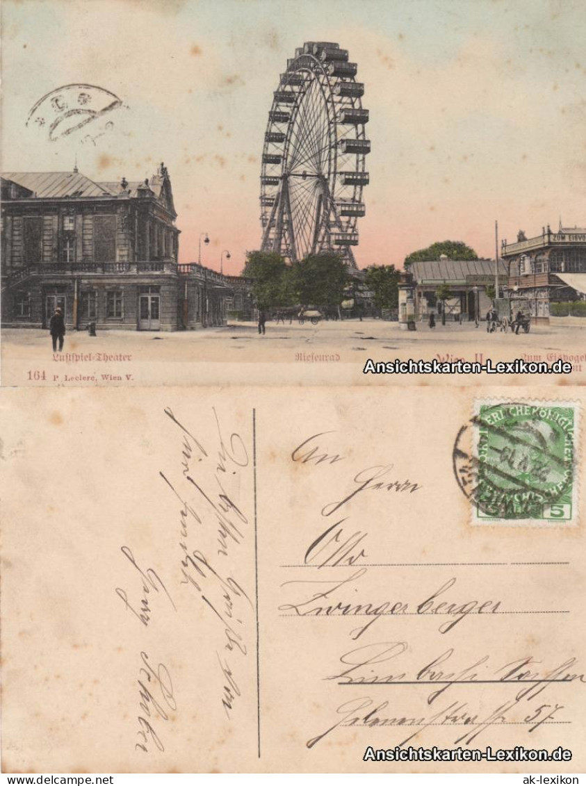 Wien Luftspieltheater, Riesenrad Und Restaurant: &#62;Zum Eisvogel&#60; 1904  - Autres & Non Classés