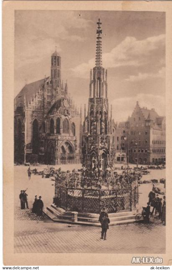 Ansichtskarte Nürnberg Schöner Brunnen 1930 - Nürnberg