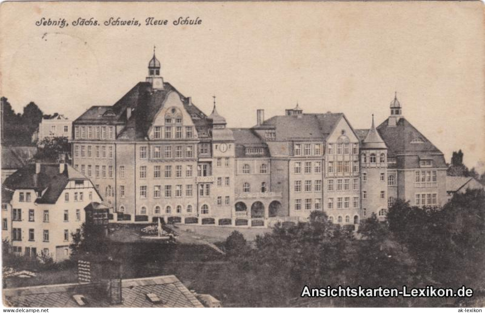 Ansichtskarte Sebnitz Partie An Der Neuen Schule 1926  - Sebnitz