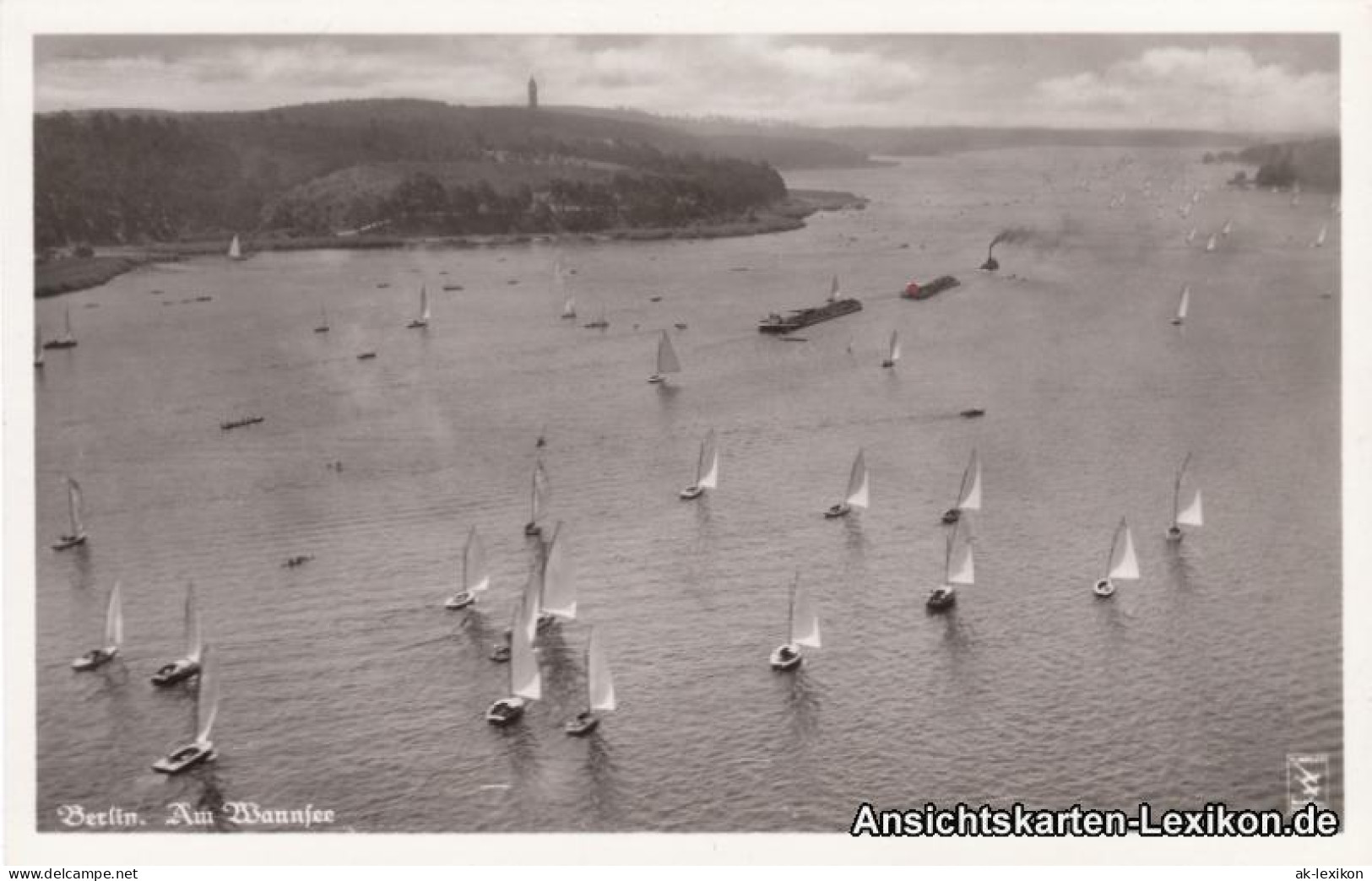 Ansichtskarte Wannsee-Berlin Luftbild - Segelschiffe Auf Dem Wannsee 1935  - Wannsee