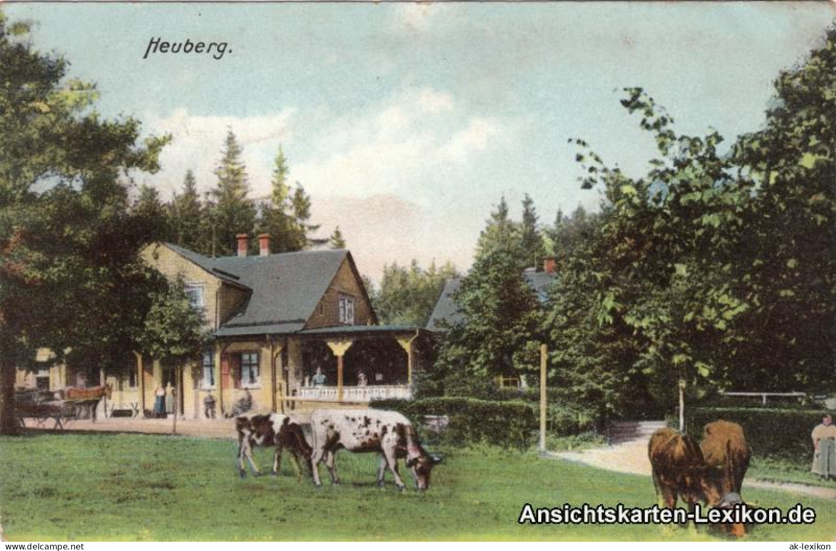 Ansichtskarte Friedrichroda Gasthaus Heuberg 1918  - Friedrichroda