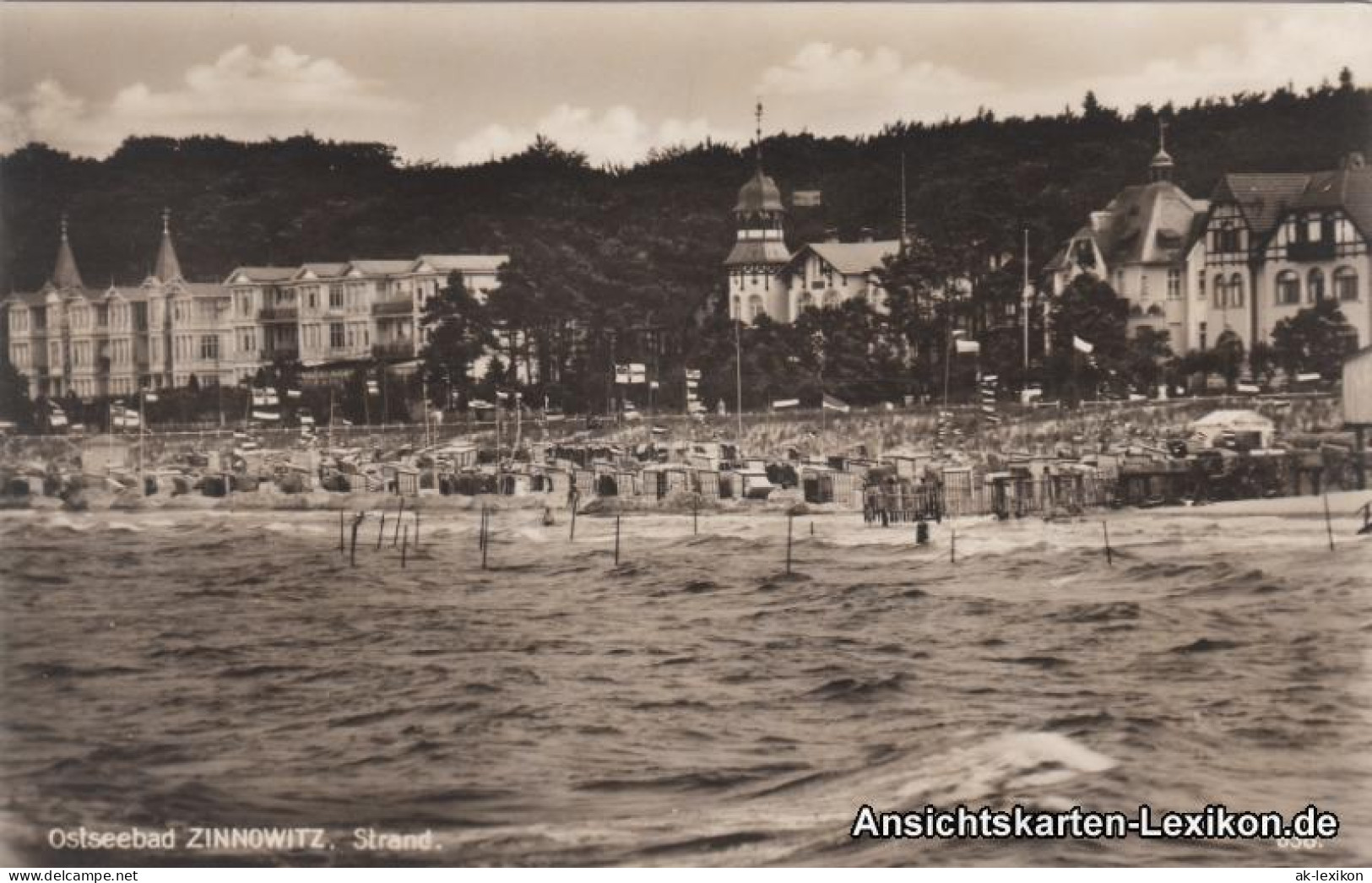 Ansichtskarte Zinnowitz Strand Und Hotels 1930  - Zinnowitz