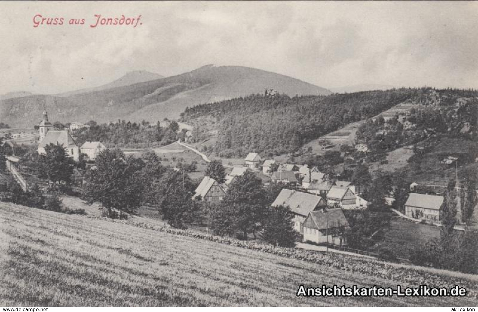 Ansichtskarte Jonsdorf Blick In Die Stadt 1908  - Jonsdorf