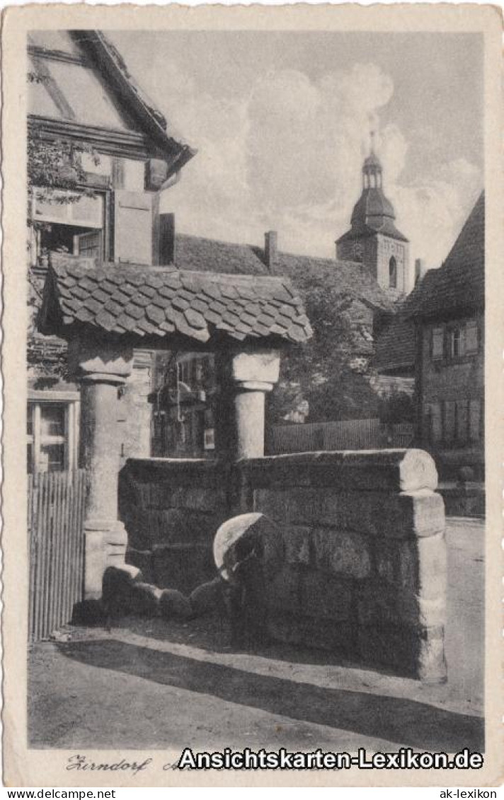 Ansichtskarte Zirndorf Blick Auf Den Zierbrunnen Und Kirche 1943  - Zirndorf