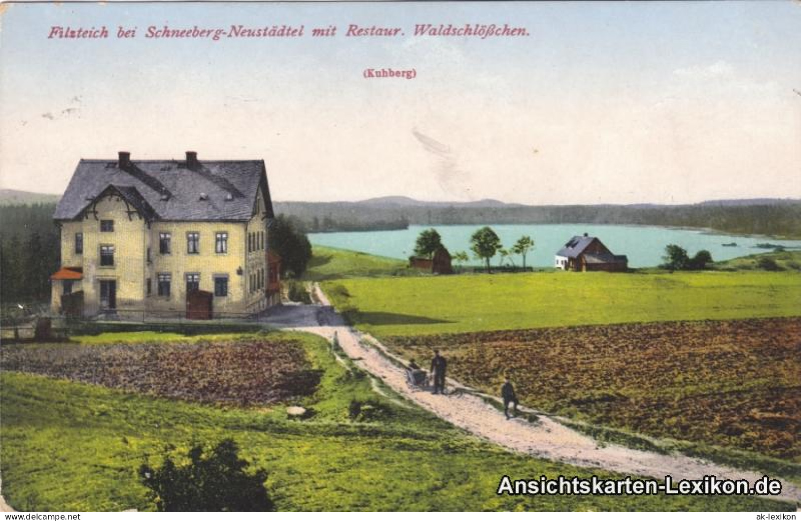 Neustädtel-Schneeberg (Erzgebirge) Filzteich - Restaurant Waldschlößchen 1920 - Schneeberg