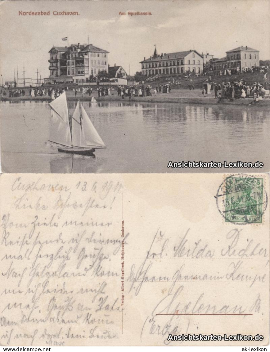 Ansichtskarte Cuxhaven Am Spielbassin 1911  - Cuxhaven