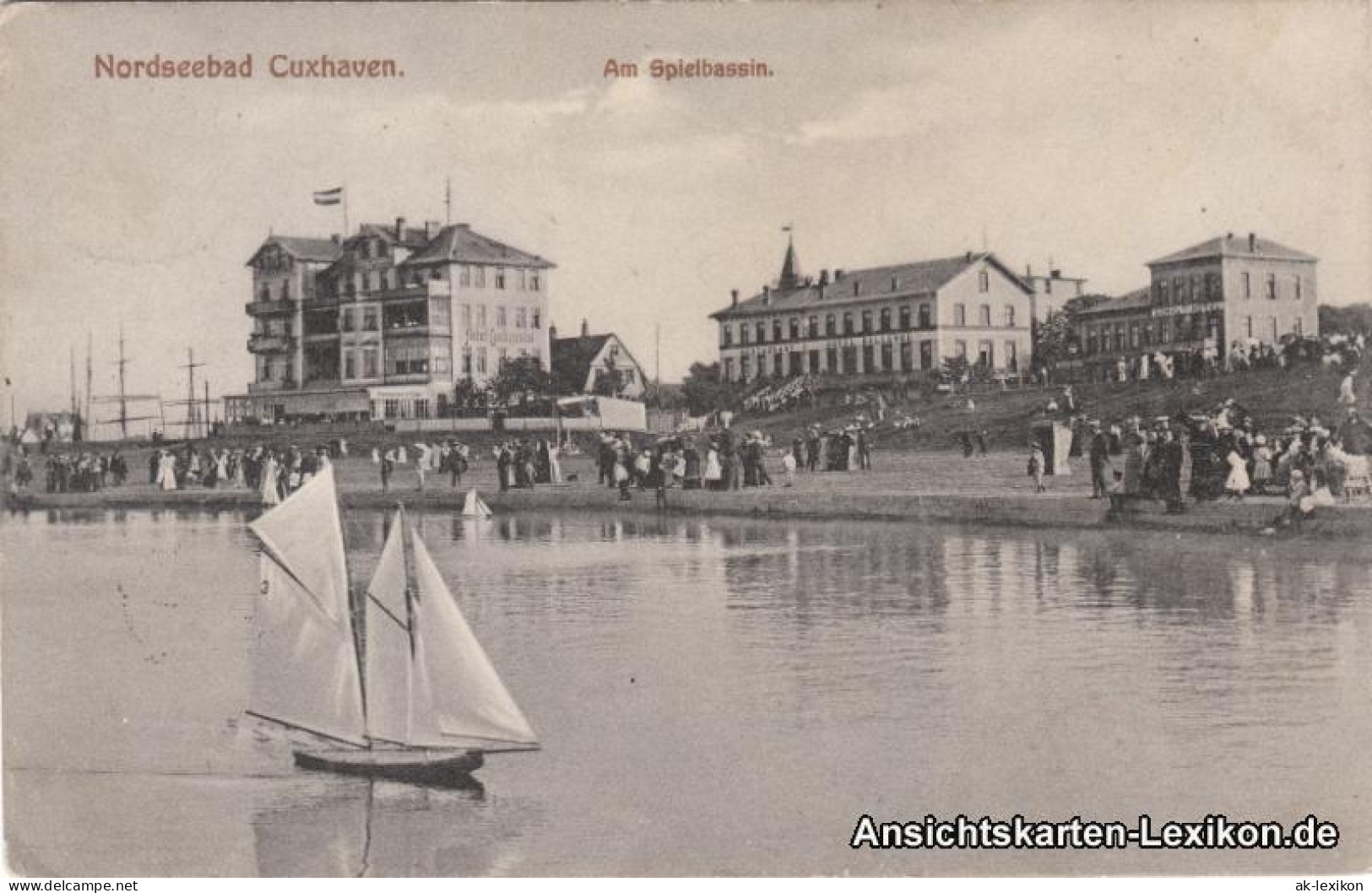 Ansichtskarte Cuxhaven Am Spielbassin 1911  - Cuxhaven