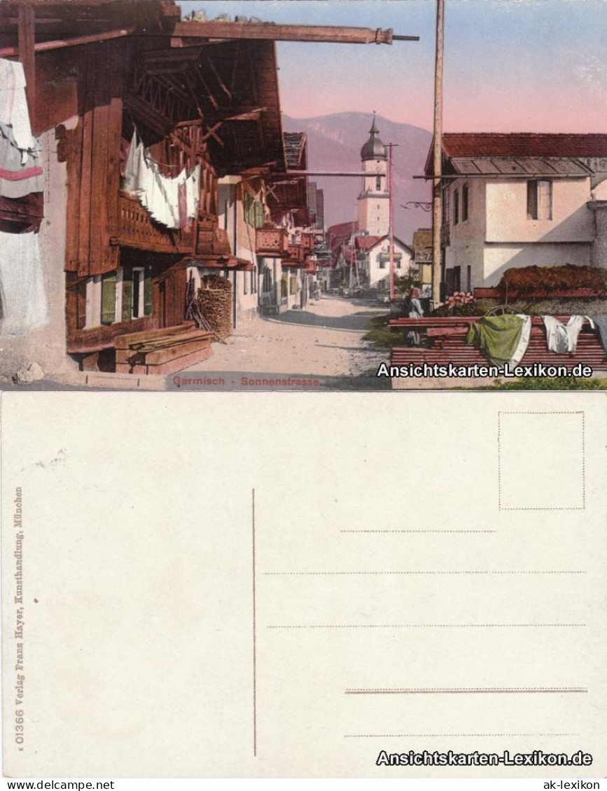 Ansichtskarte Garmisch-Partenkirchen Sonnenstraße 1918  - Garmisch-Partenkirchen