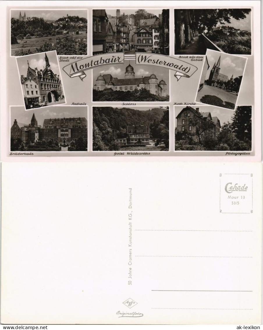 Montabaur Mehrbild-AK Mit Schloss, Rathaus,Hotel Waldesruhe Uvm. 1953 - Montabaur