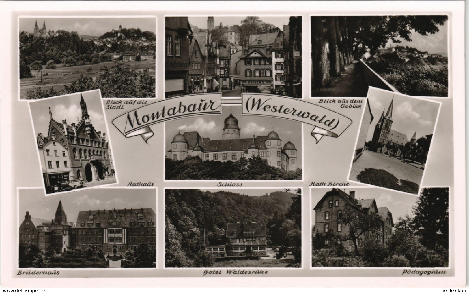 Montabaur Mehrbild-AK Mit Schloss, Rathaus,Hotel Waldesruhe Uvm. 1953 - Montabaur