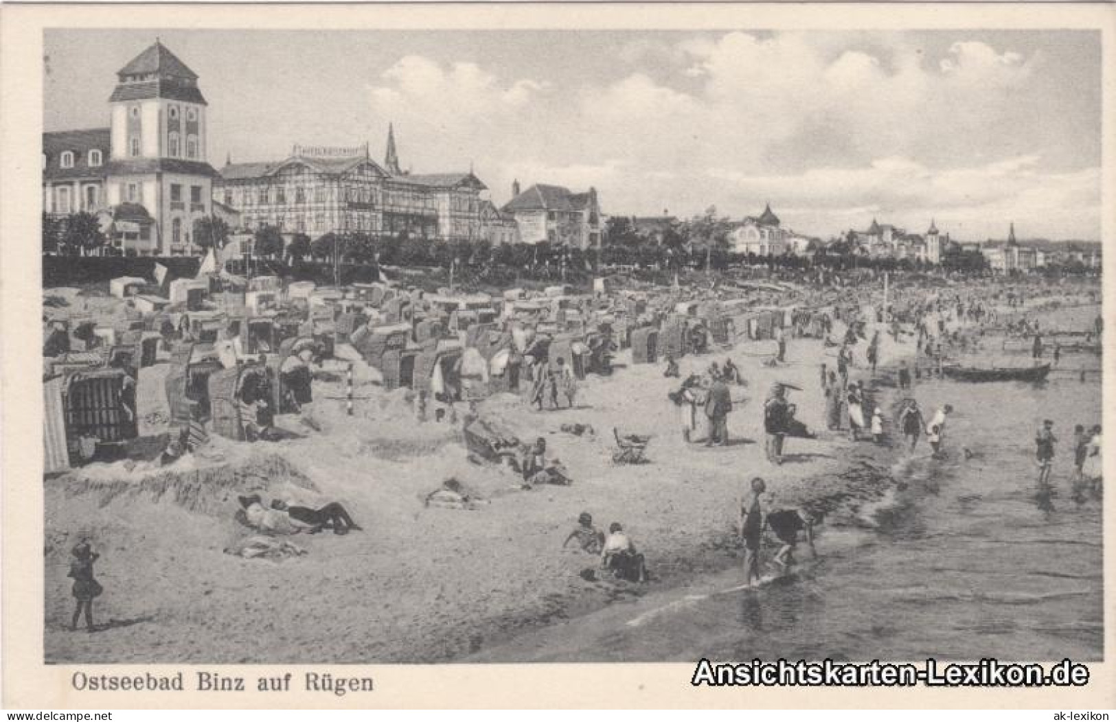 Ansichtskarte Binz (Rügen) Strand Vor Dem Kurhaus 1922  - Altri & Non Classificati