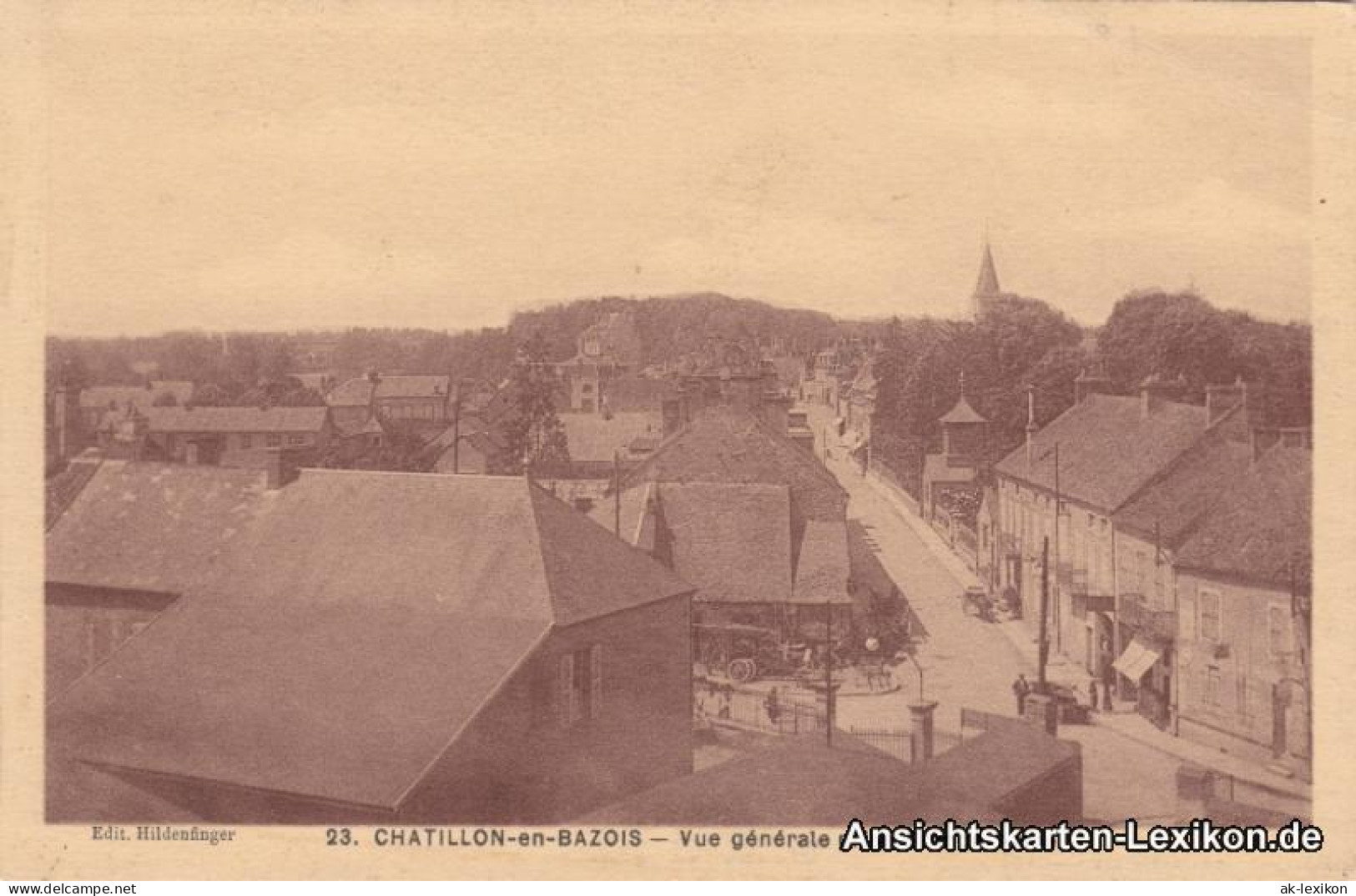 CPA Chatillon-en-Bazois Châtillon-en-Bazois Totale Mit Straßenblick 1918 - Other & Unclassified