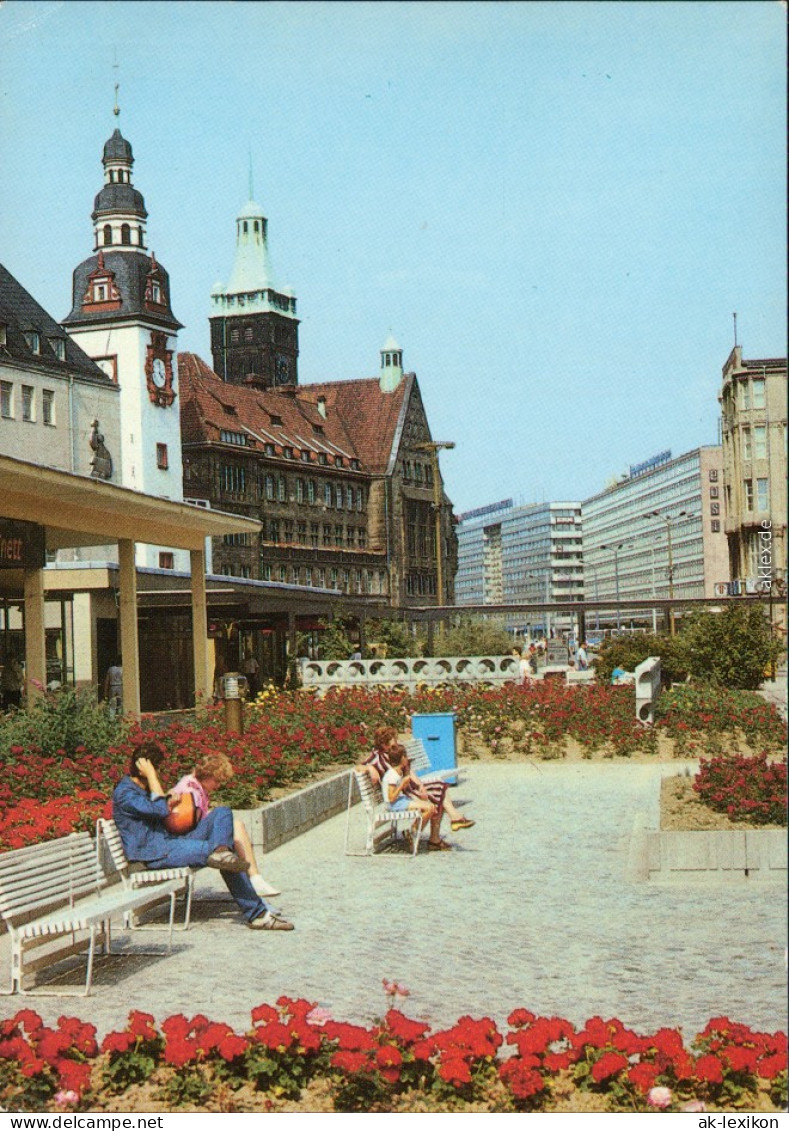 Ansichtskarte Zentrum-Chemnitz Rosenhof 1988 - Chemnitz