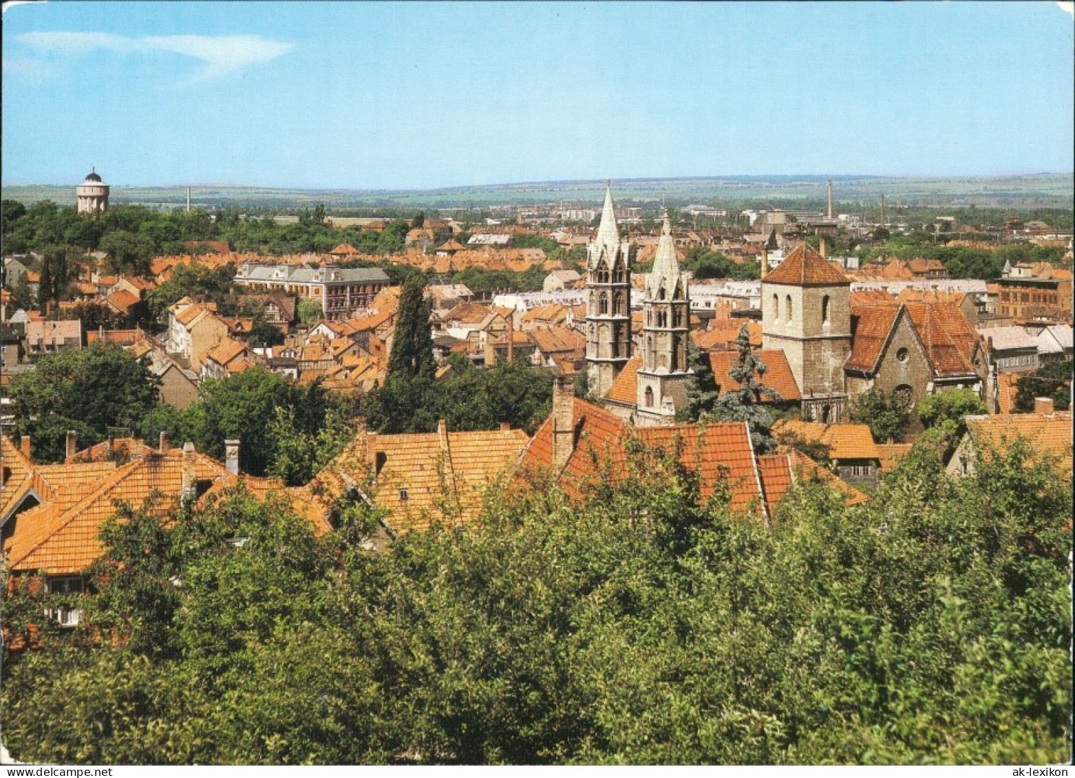 Arnstadt Überblick Von Der Stadt Mit Kirchturmspitze Im Zentrum 1989 - Arnstadt