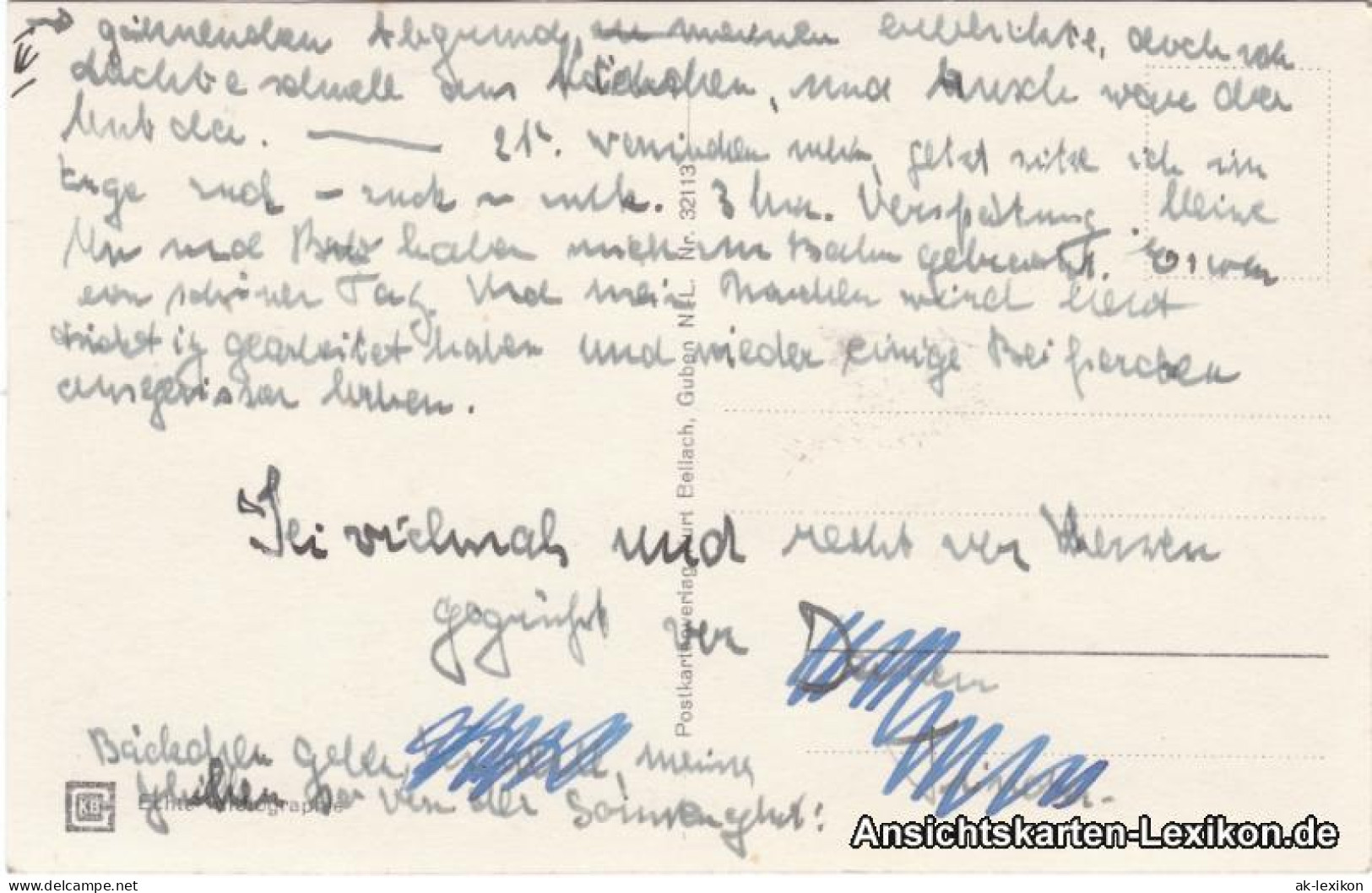 Postcard Lagow &#321;agów Totalansicht 1932  - Neumark