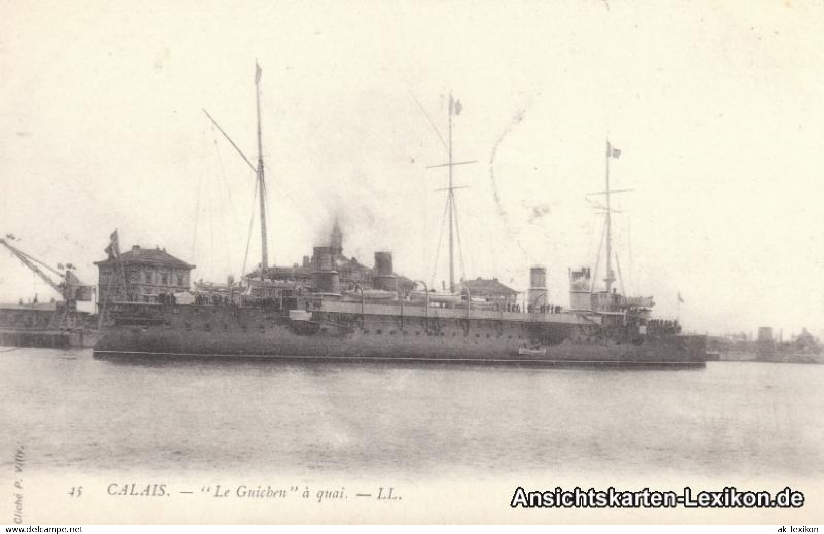 CPA Calais Le Guichen A Quai 1911  - Calais