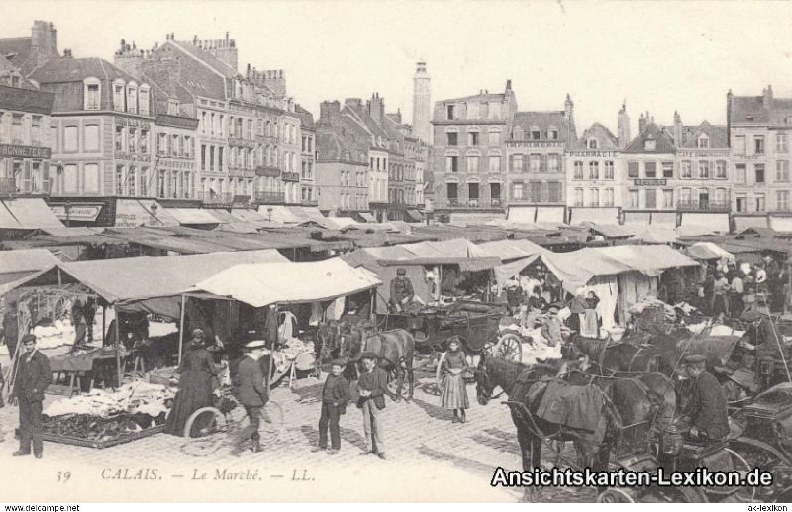 CPA Calais Markttreiben Auf Dem Markt 1911  - Calais