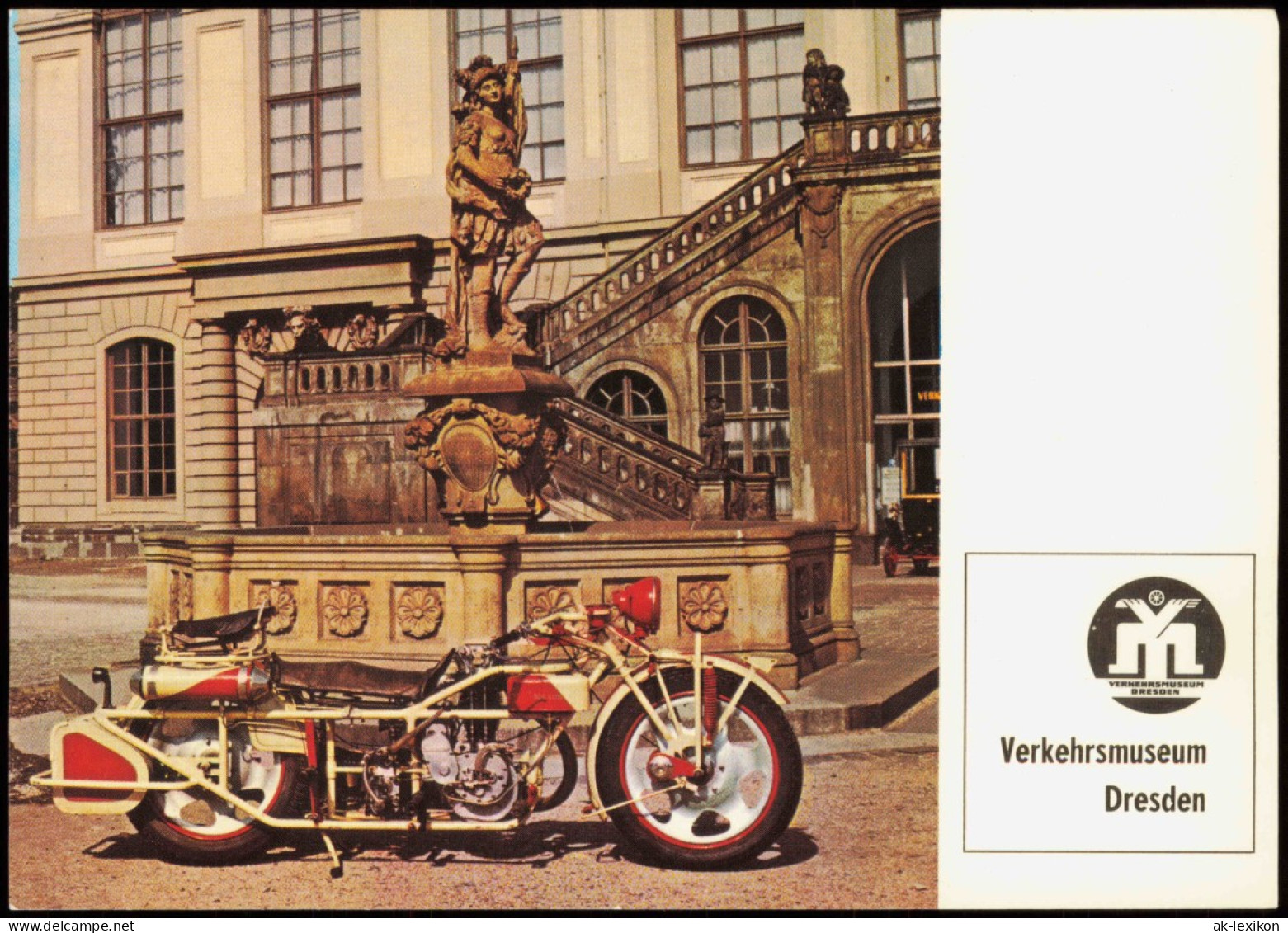 Dresden Motorrad Böhmerland VERKEHRSMUSEUM DRESDEN DDR Karte 1987 - Dresden