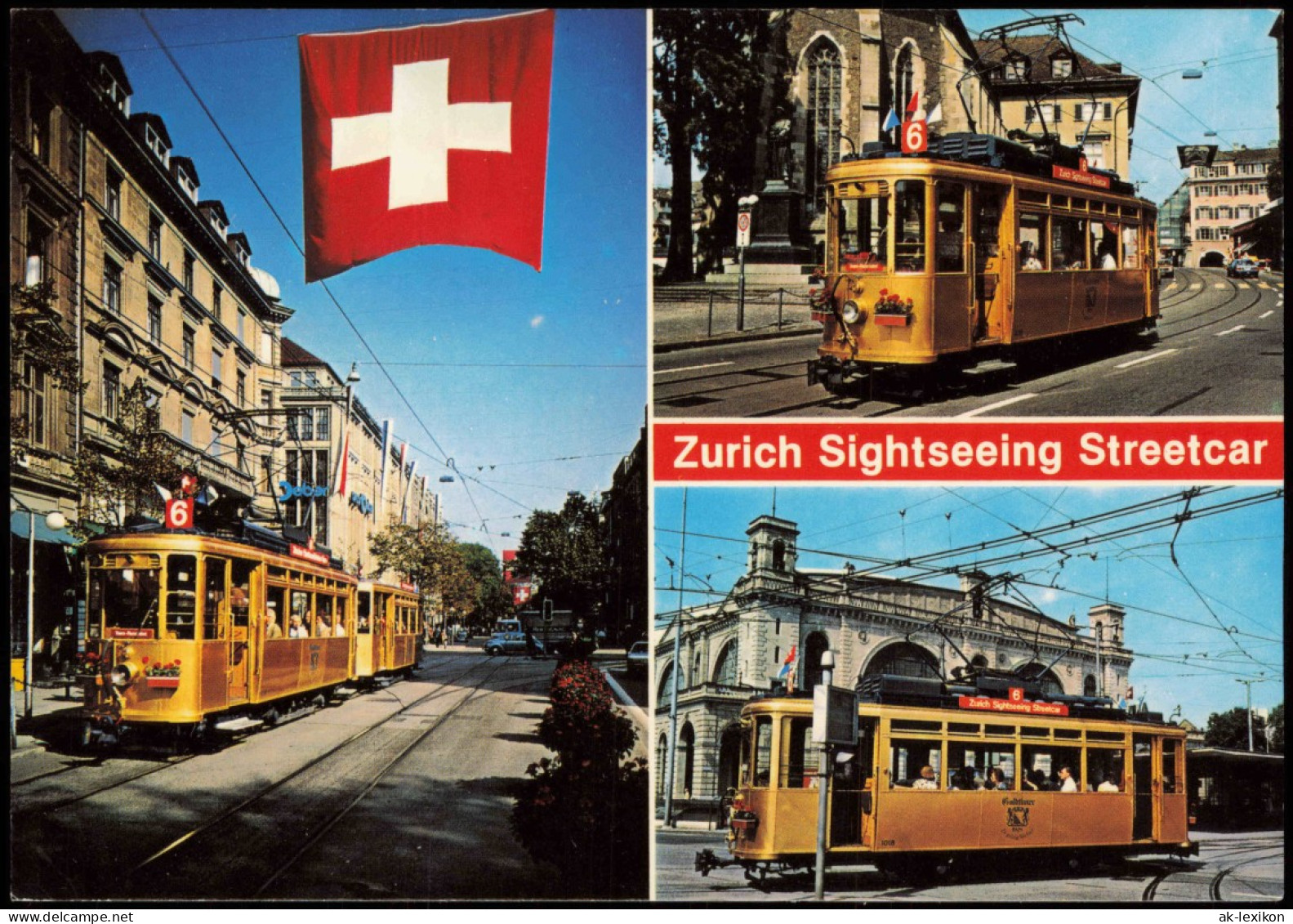 Zürich Sightseeing Streetcar Goldtimer "De Goldig Sächser" 1980 - Autres & Non Classés