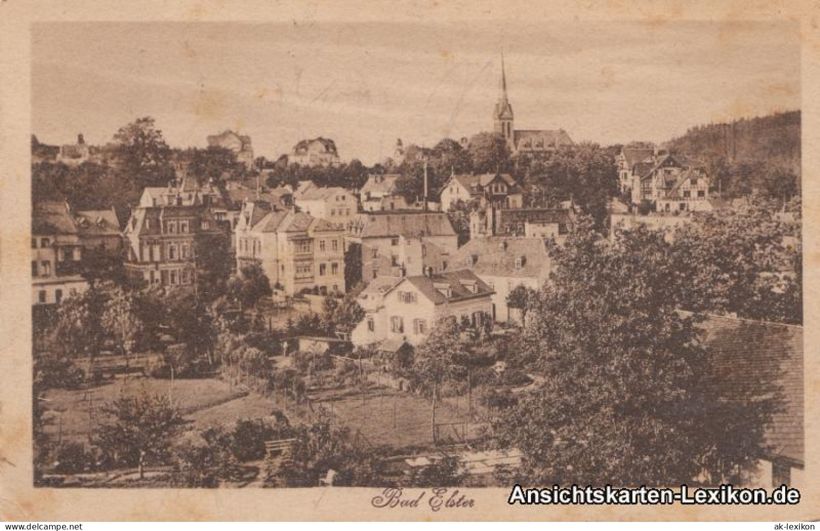 Ansichtskarte Bad Elster Gesamtansicht 1925  - Bad Elster