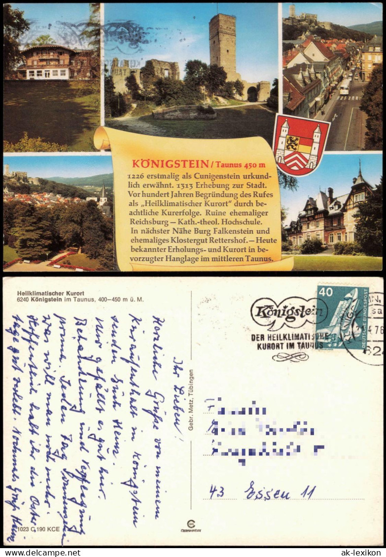 Königstein (Taunus) Mehrbildkarte Mit Stadtteilanischten (Chronik-Karte) 1976 - Königstein