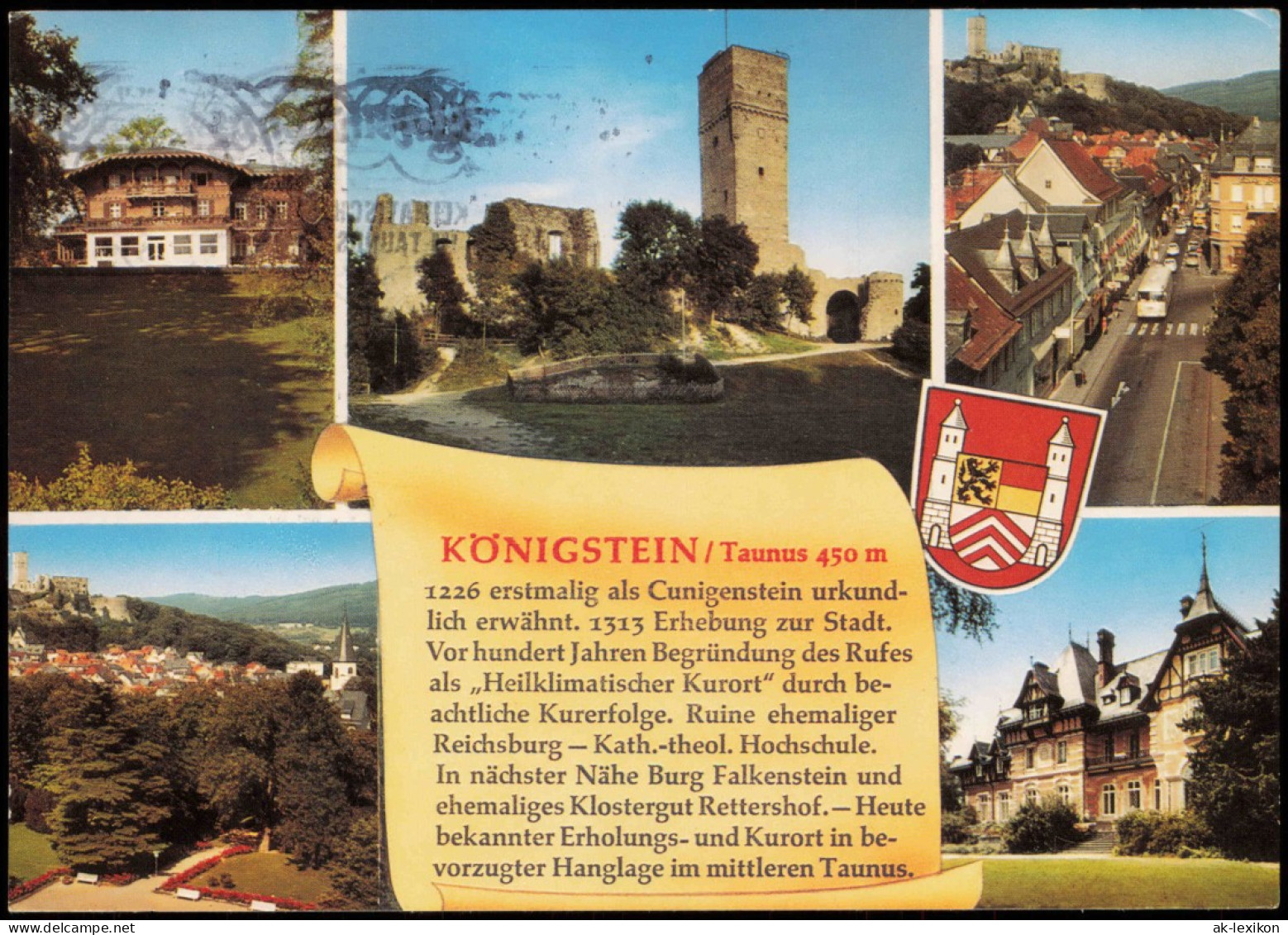 Königstein (Taunus) Mehrbildkarte Mit Stadtteilanischten (Chronik-Karte) 1976 - Königstein