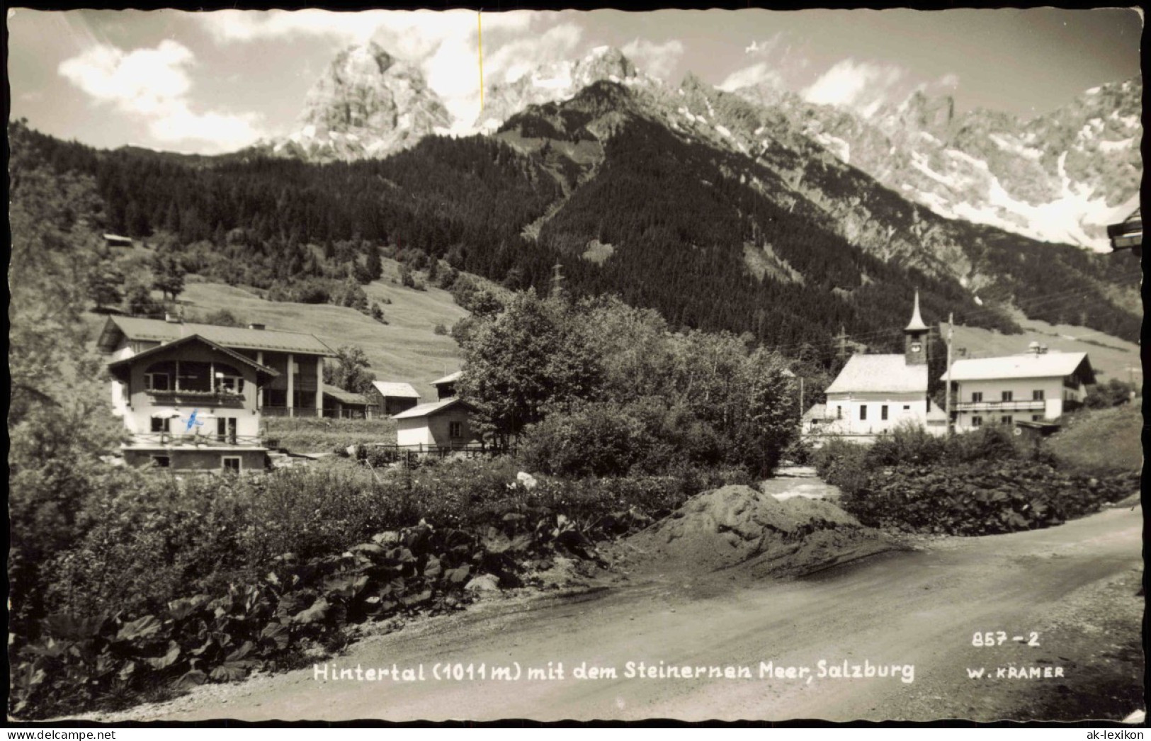 Ansichtskarte Salzburg Hintertal (1011 M) Mit Dem Steinernen Meer 1966 - Autres & Non Classés