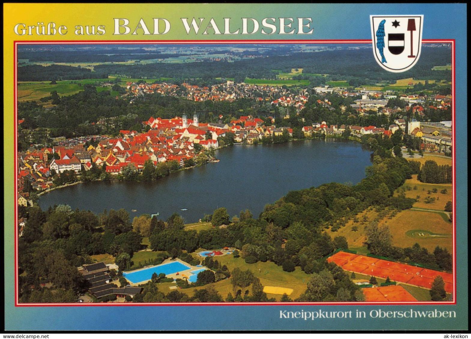 Ansichtskarte Bad Waldsee Luftaufnahme, Gesamtansicht Vom Flugzeug Aus 2000 - Bad Waldsee
