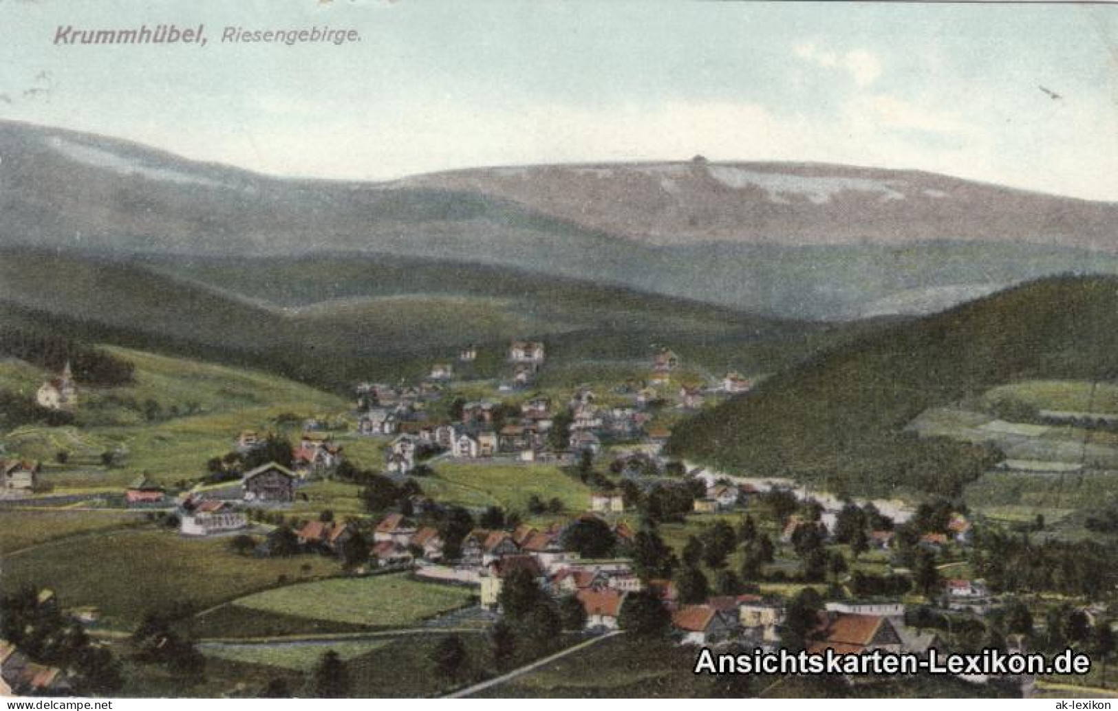 Postcard Krummhübel Karpacz Totalansicht 1918  - Schlesien