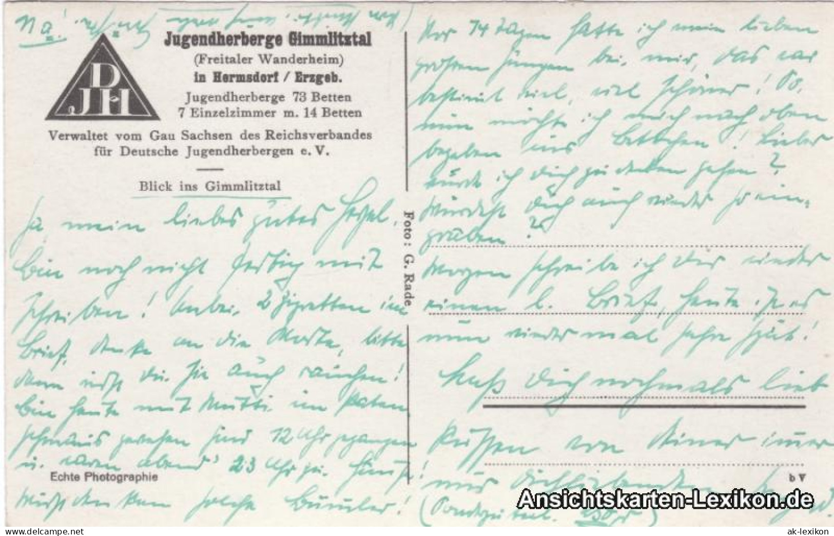 Ansichtskarte Altenberg (Erzgebirge) Blick Ins Gimmlitztal 1939  - Altenberg