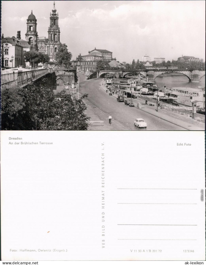 Innere Altstadt Dresden Brühlsche Terrasse / Terassenufer 1972 - Dresden