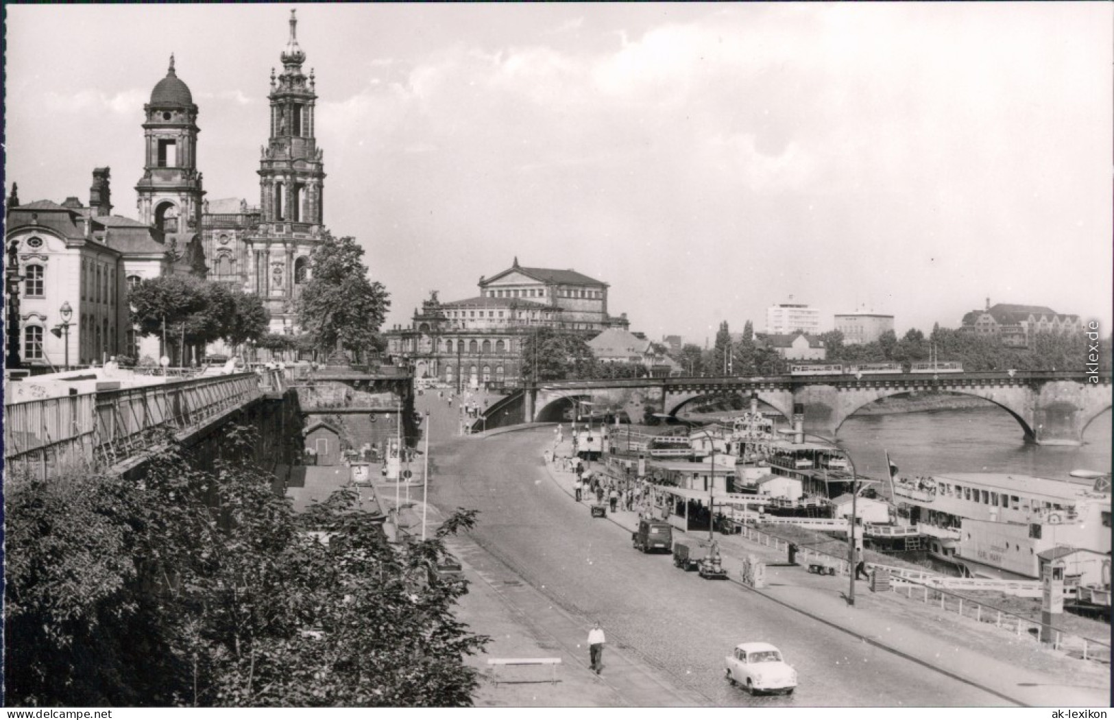 Innere Altstadt Dresden Brühlsche Terrasse / Terassenufer 1972 - Dresden