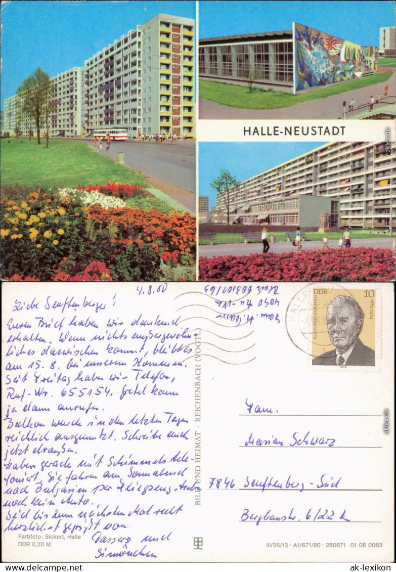 Halle Neustadt Halle (Saale) Stadtteilansichten: Wohngebiete 1980 - Other & Unclassified