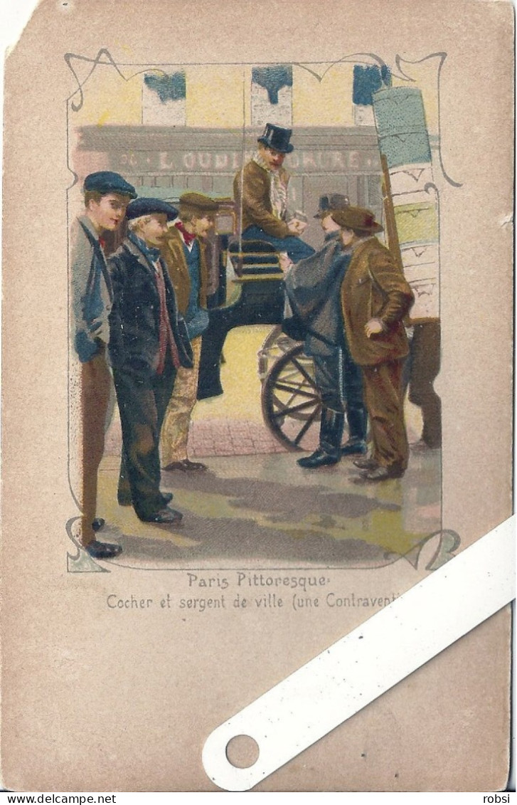 75 Paris Pittoresque, Couleurs Kunzli, Cocher Et Sergent De Ville, D3884 - Petits Métiers à Paris